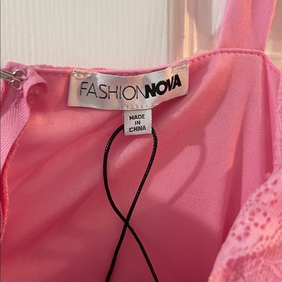 Fashion Nova Pink Lace Mini Dress - Picture 3 of 7